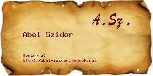 Abel Szidor névjegykártya